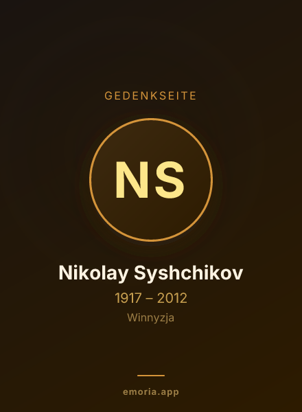 Gedenkportrait von Nikolay Syshchikov