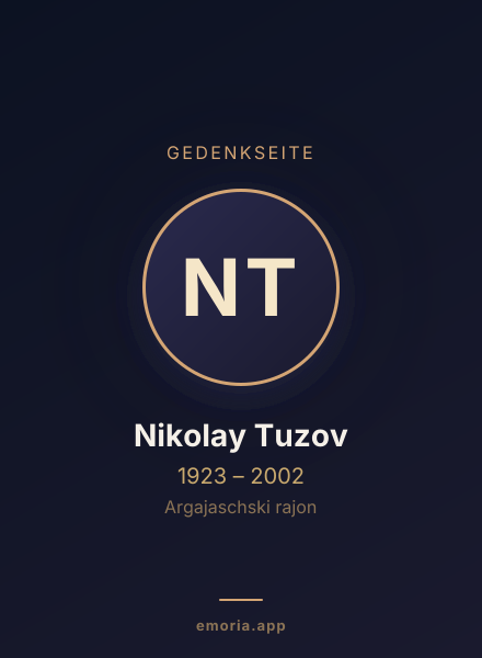 Gedenkportrait von Nikolay Tuzov