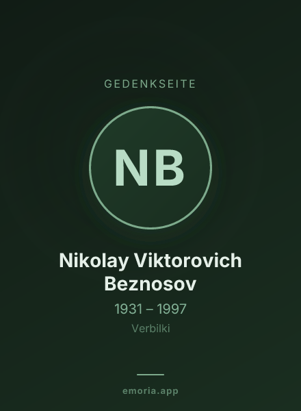 Gedenkportrait von Nikolay Viktorovich Beznosov