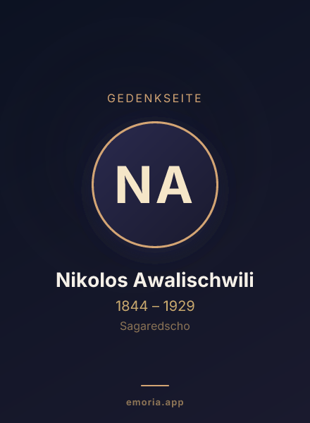 Gedenkportrait von Nikolos Awalischwili