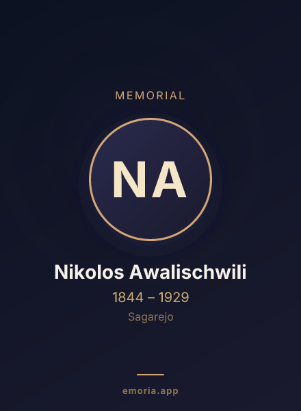 Memorial portrait of Nikolos Awalischwili