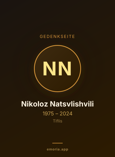 Gedenkportrait von Nikoloz Natsvlishvili