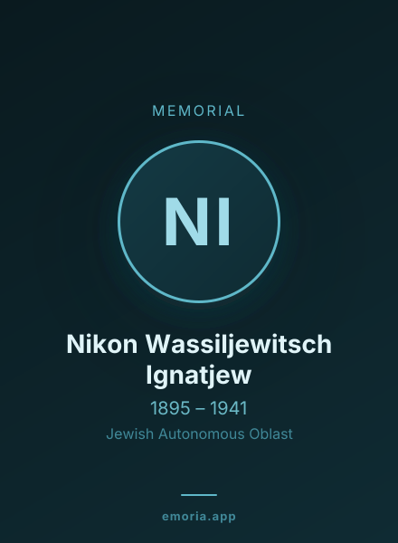 Memorial portrait of Nikon Wassiljewitsch Ignatjew