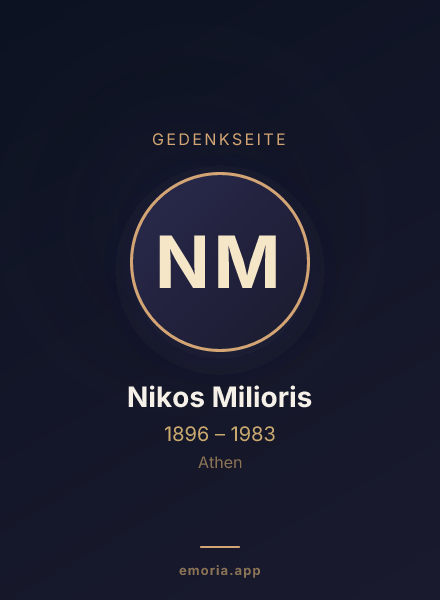 Gedenkportrait von Nikos Milioris
