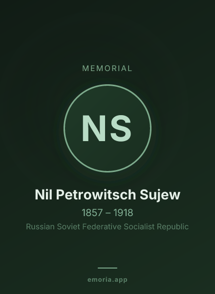 Memorial portrait of Nil Petrowitsch Sujew