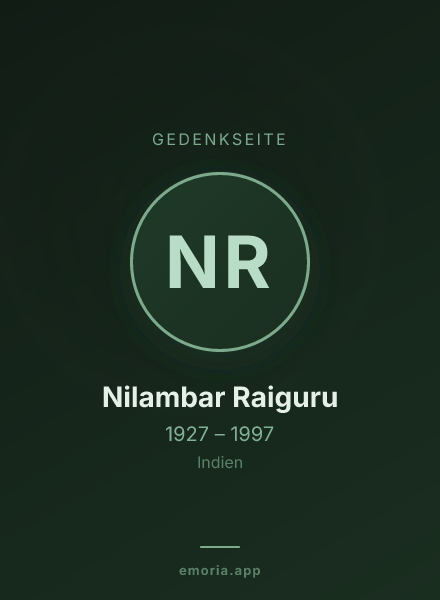 Gedenkportrait von Nilambar Raiguru