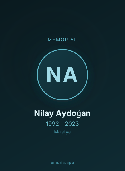 Memorial portrait of Nilay Aydoğan