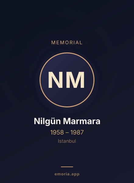 Memorial portrait of Nilgün Marmara