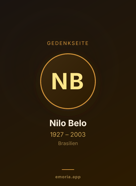 Gedenkportrait von Nilo Belo