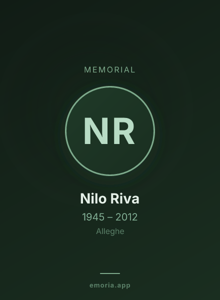 Memorial portrait of Nilo Riva