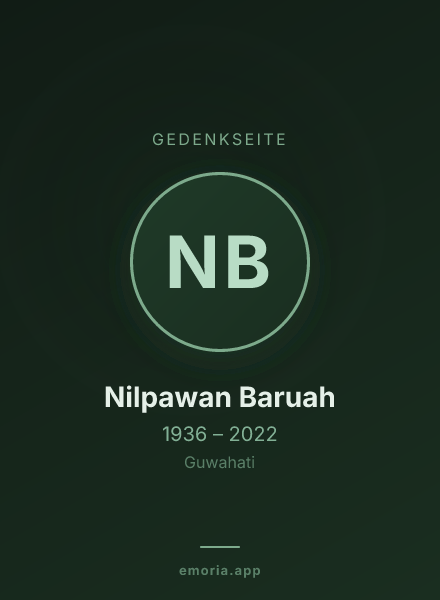 Gedenkportrait von Nilpawan Baruah