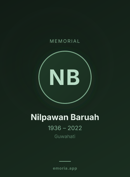 Memorial portrait of Nilpawan Baruah
