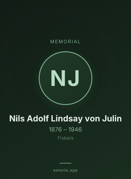 Memorial portrait of Nils Adolf Lindsay von Julin