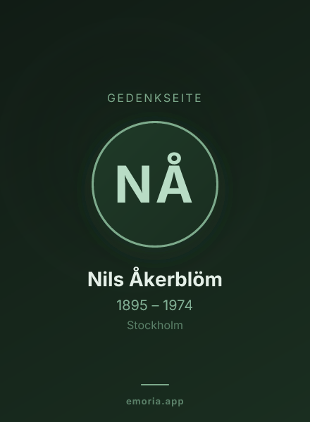 Gedenkportrait von Nils Åkerblöm