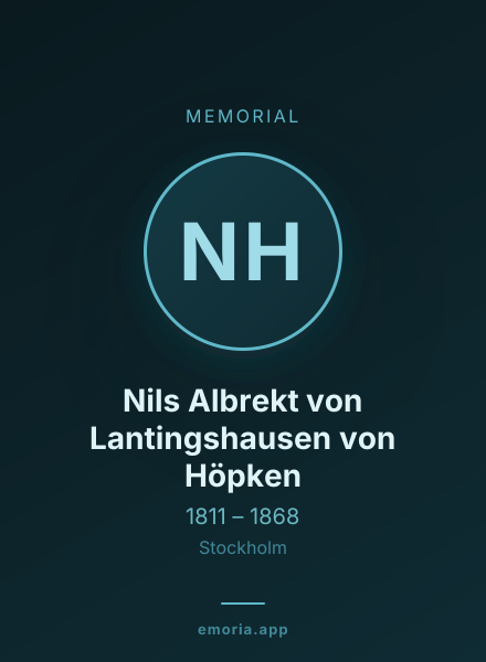 Memorial portrait of Nils Albrekt von Lantingshausen von Höpken