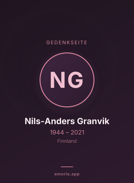 Gedenkportrait von Nils-Anders Granvik