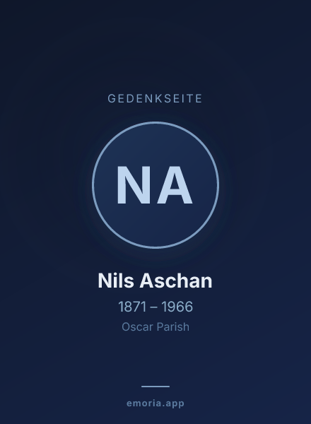 Gedenkportrait von Nils Aschan