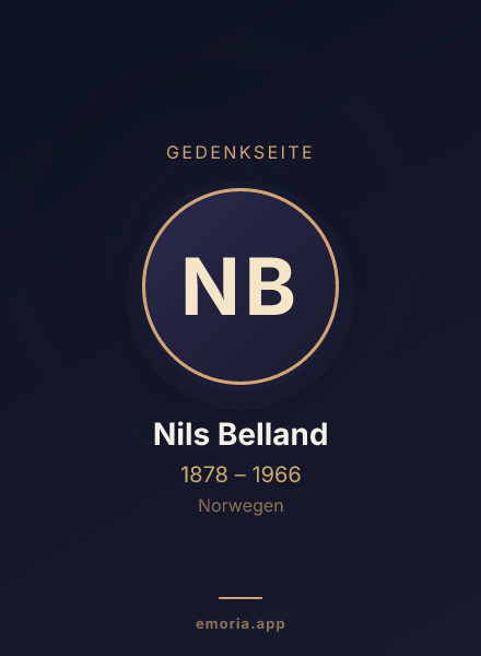 Gedenkportrait von Nils Belland
