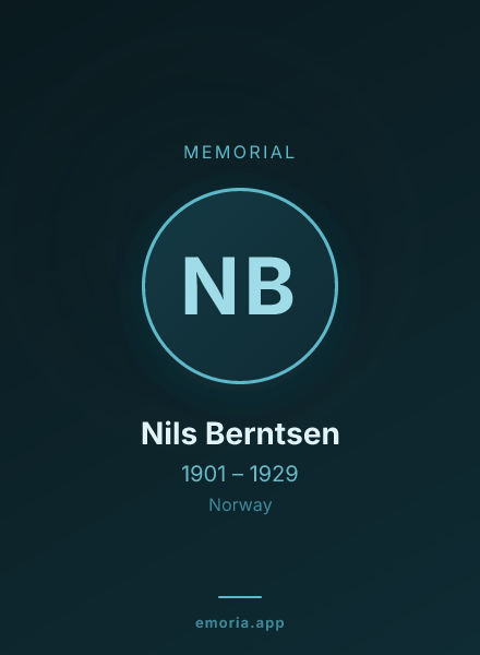 Memorial portrait of Nils Berntsen