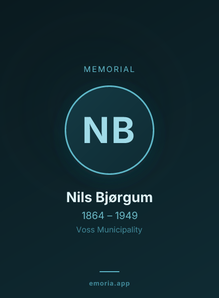 Memorial portrait of Nils Bjørgum