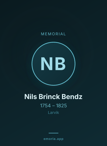 Memorial portrait of Nils Brinck Bendz