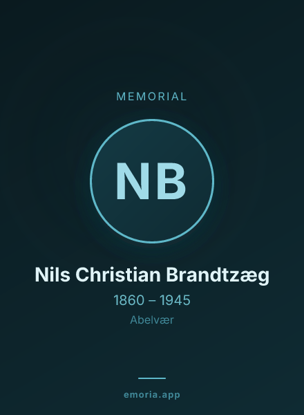 Memorial portrait of Nils Christian Brandtzæg