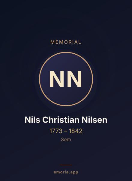 Memorial portrait of Nils Christian Nilsen