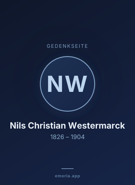 Gedenkportrait von Nils Christian Westermarck