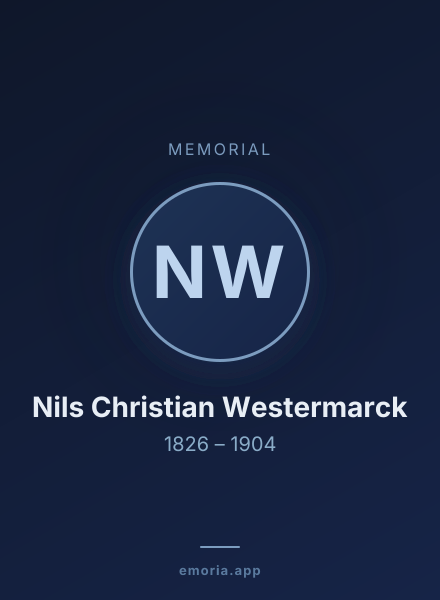 Memorial portrait of Nils Christian Westermarck