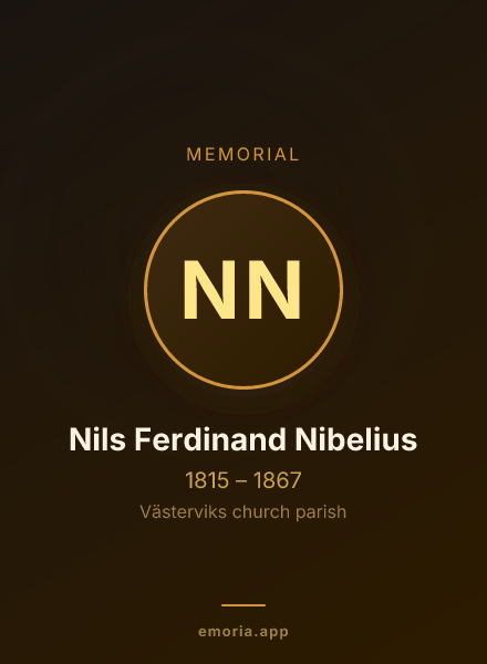 Memorial portrait of Nils Ferdinand Nibelius