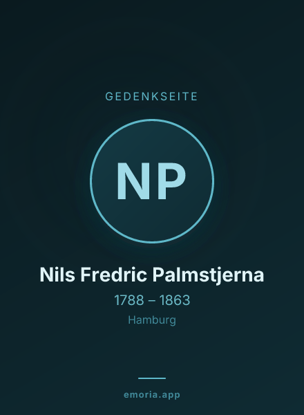 Gedenkportrait von Nils Fredric Palmstjerna