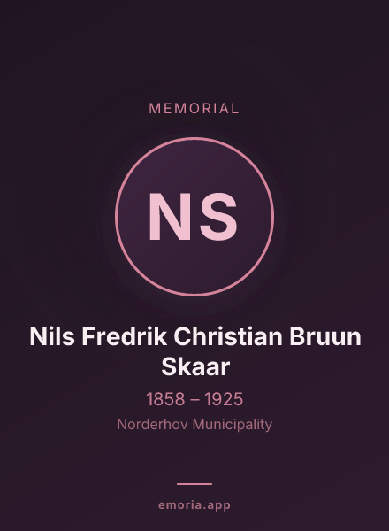 Memorial portrait of Nils Fredrik Christian Bruun Skaar