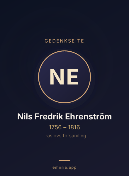 Gedenkportrait von Nils Fredrik Ehrenström
