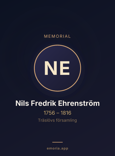 Memorial portrait of Nils Fredrik Ehrenström