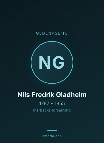 Gedenkportrait von Nils Fredrik Gladheim
