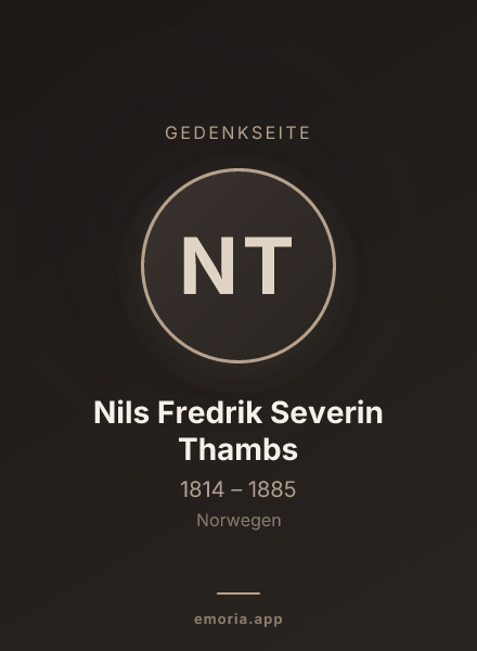Gedenkportrait von Nils Fredrik Severin Thambs
