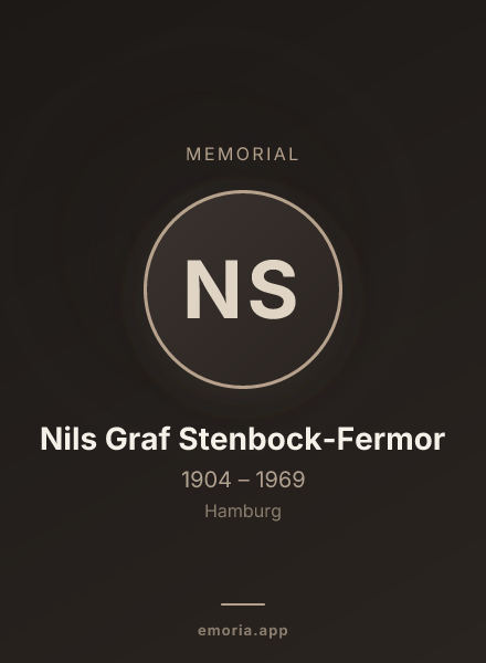 Memorial portrait of Nils Graf Stenbock-Fermor