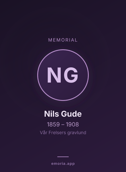Memorial portrait of Nils Gude