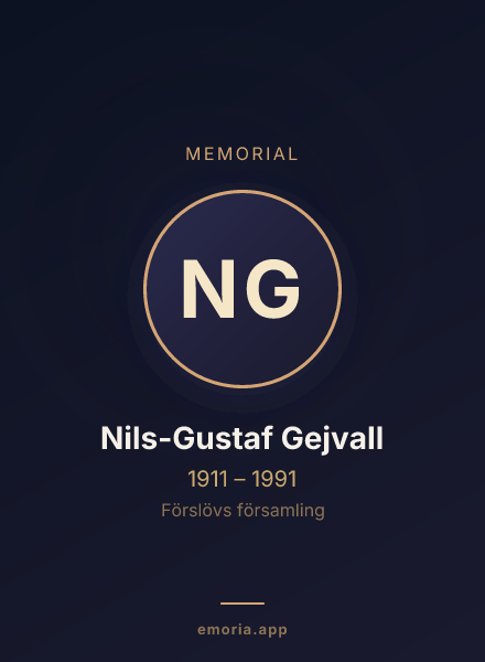 Memorial portrait of Nils-Gustaf Gejvall