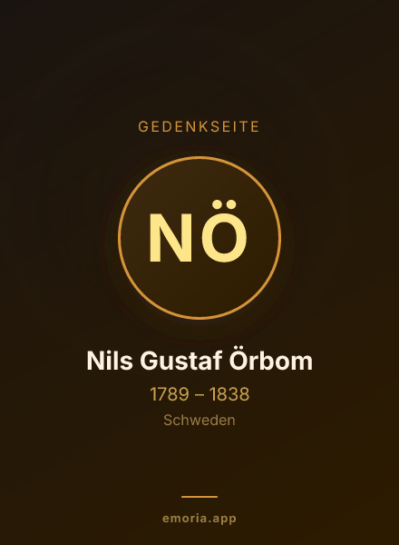 Gedenkportrait von Nils Gustaf Örbom