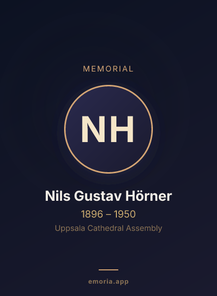 Memorial portrait of Nils Gustav Hörner
