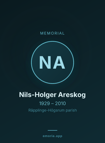Memorial portrait of Nils-Holger Areskog