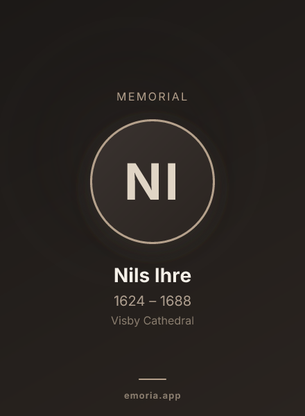 Memorial portrait of Nils Ihre
