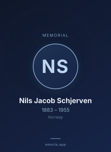Memorial portrait of Nils Jacob Schjerven