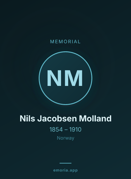 Memorial portrait of Nils Jacobsen Molland