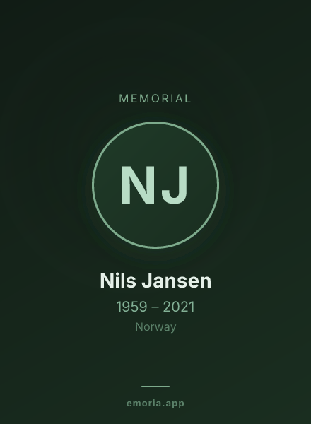 Memorial portrait of Nils Jansen