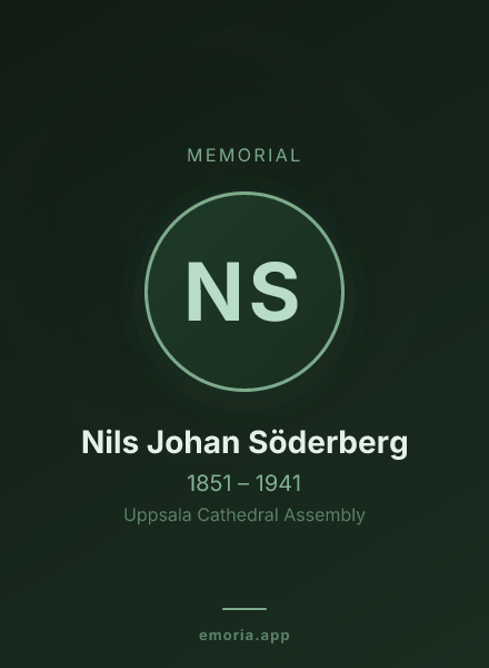 Memorial portrait of Nils Johan Söderberg