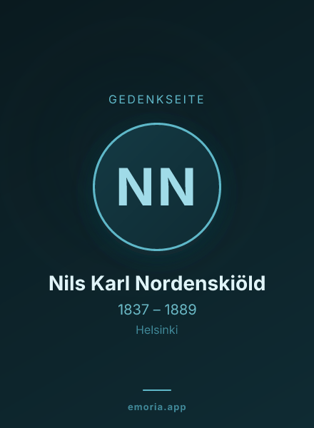 Gedenkportrait von Nils Karl Nordenskiöld