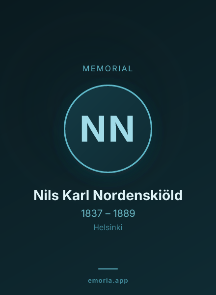 Memorial portrait of Nils Karl Nordenskiöld