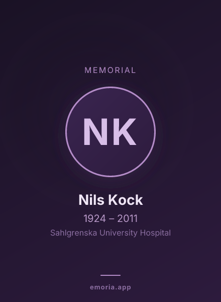 Memorial portrait of Nils Kock